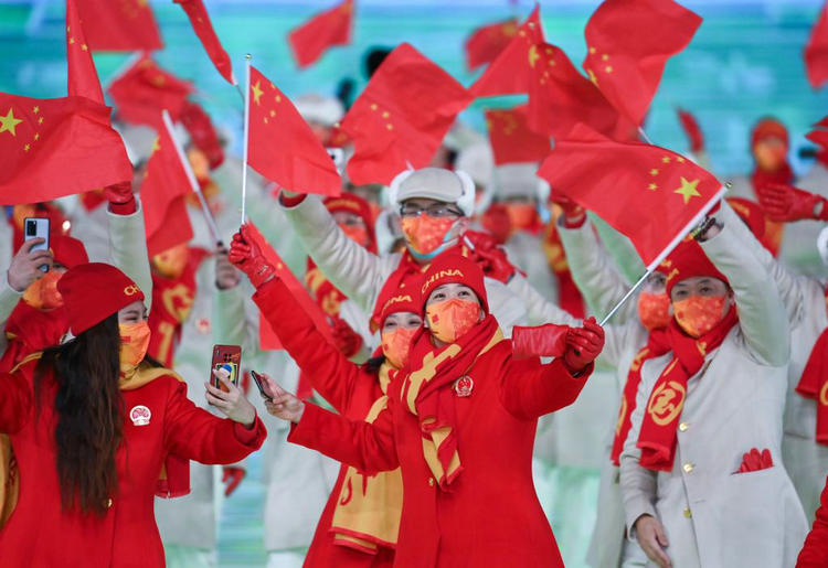 北京冬奥会开幕式 中国代表团入场